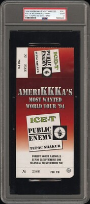 1994 TUPAC SHAKUR AMERIKKKA'S MOST WANTED WORLD TOUR TICKET 2PAC