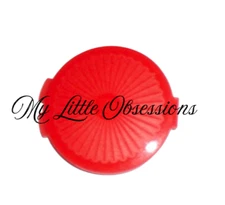 Tupperware NEW Mini Clamshell Pill Keeper Round Pocket Container, Red