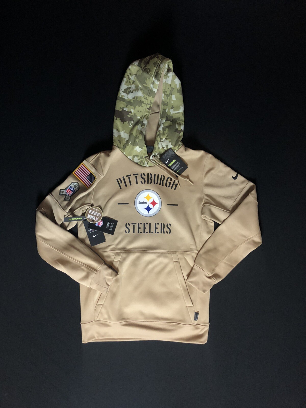 men's pittsburgh steelers salute to service hoodie