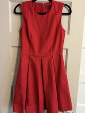 *NWT* Women's GAP Fit & Flare Red Sleeveless Dress Size 4