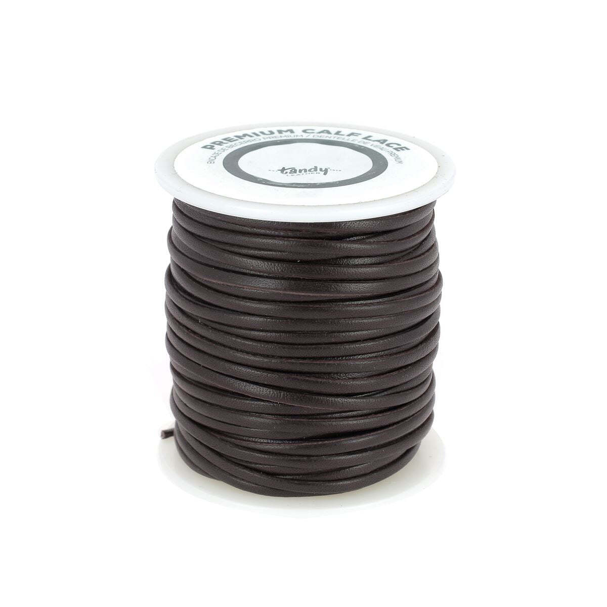 Lacet en cuir plat 2mm Tandy Leather bobine de 22 mètres - Réf 5109