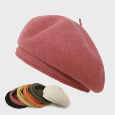 Set 2 Baschi Francesi Donna: Tinta Unita, Taglia Unica, In Acrilico - Nero E Bianco