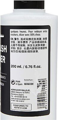 Airbrush Cleaner 200ml Vallejo Acrylic Paint Waterbased Model Air