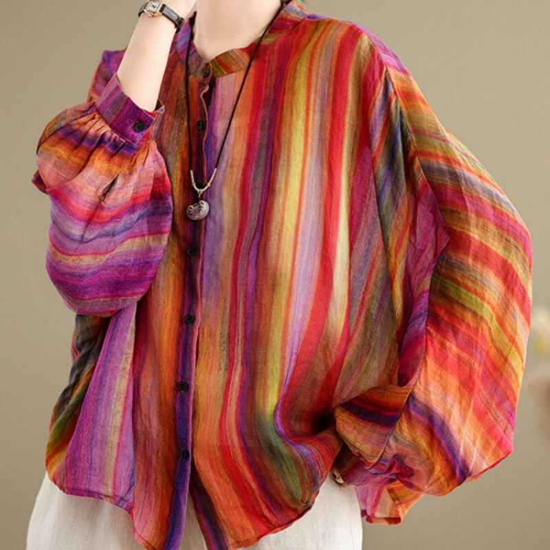 Camicia Donna Y2K Oversize Con Stampa Lettere E Maniche Lunghe In Pizzo Trasparente - Scollo A V, Jersey Morbido, Taglie XS-L - 4