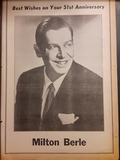 Milton Berle Rare 1957 Original NBC Promo Poster Ad Framed! 