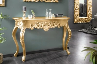 Konsole Sideboard GOLD Antik-Finish Luxuriös prunkvoll Barock Rokoko Ablage 115 - Bild 1 von 4