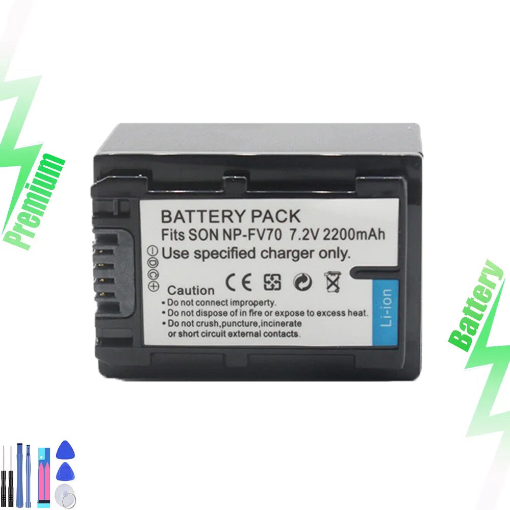Battery for   NP-FV70 HDR-CX155 HDR-CX160 HDR-CX190 HDR-CX200 2200mah