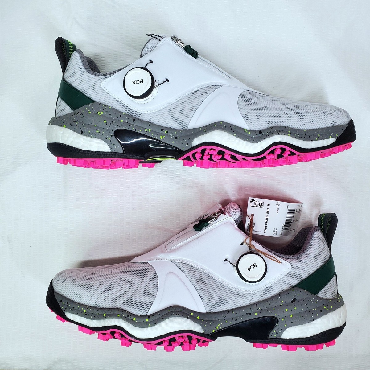 Adidas CodeChaos 25 BOA Spikeless Golf Shoes white pink IG8705 | eBay