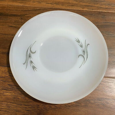 Fire King Harvest Silver Wheat Saucer Plate Milk Glass Replacement Piece