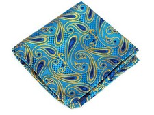 Lord R Colton Masterworks Pocket Square - Capilla Ice Blue Silk - 75 Retail New