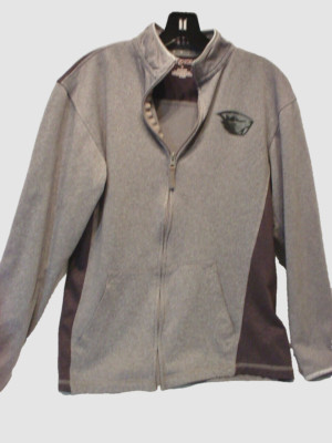 OSU OREGON STATE BEAVERS FULL ZIP JACKET BLACK & GRAY SZ SM