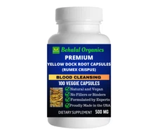Yellow Dock Root 500mg Vegan Capsules 100 Count