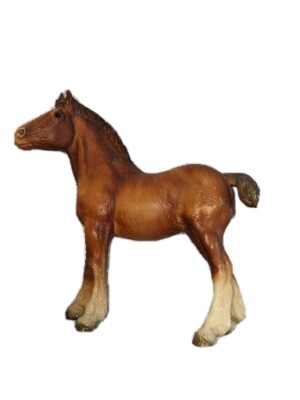 Breyer Traditional Matte Clydesdale Draft Chestnut Brown Horse #84