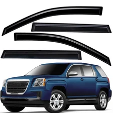 Smoke Window Visor Sun Rain Guard Side Wind Deflectors for 10-17 GMC Terrain 
