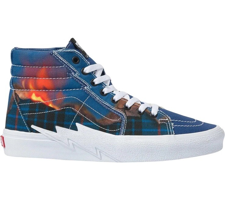 Vans Sk8 Hi Lightning Bolt Blue Sneakers Vans Old Skool Lightning