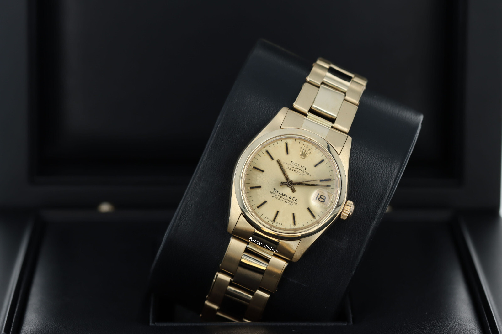 Rolex President Tiffany & Co 6824 Vintage Datejust 31mm Medium Size 14kt YG image 5