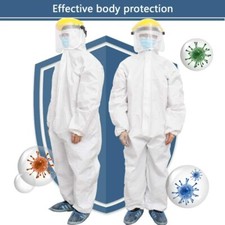 50 PC Hazmat Protective Suit, Gown, Coverall - Personal Protctn ZIP FRNT W TAPE