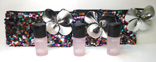 MAC GIFT SET SEQUIN MAKEUP BAG  PREP PRIME FIX ROSE LOT OF 3 