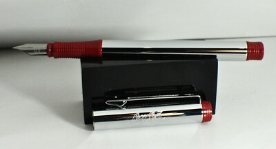 Waterman Forum Agora fountain pen Coca Cola red and chrome vintage UK