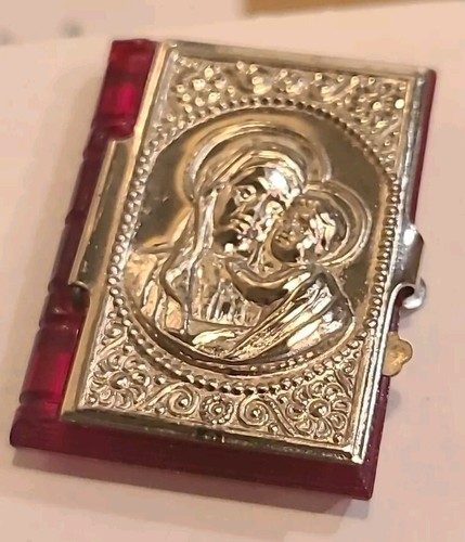 Vintage Miniature Box With Small Rosary Beads 1940s made in Germany US Zone Exc