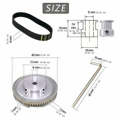 Hohe Qualität Zahnriemen Industrie Praktisch Hohe Präzision Innenloch 8mm