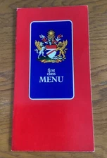 British Airways First Class TriStar Menu 7 June 1982 London/New Orleans/Mexico