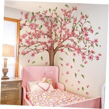 Large Cherry Blossom Wall Decals - Pink Flower Tree Wall Stickers for Girls
