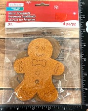 Creatology Glitter Gingerbread Ornament 4-Pack Embellishment 293334