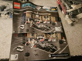 LEGO SPEED CHAMPIONS: Mclaren Mercedes Pit Stop (75911) Box Manual Incomplete