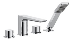 Pure Chiara Designer 4 Hole Bath Shower Mixer Filler Tap