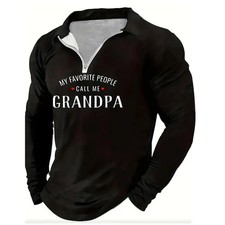 Spring And Autumn Men's Long Sleeve Retro Zipper Polo Shirt Men's Elastic Comfor