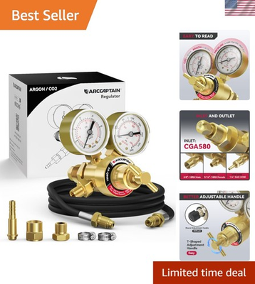 #ad Complete Argon CO2 Regulator Kit with 8.2FT Hose Safe amp; Reliable Welding $64.97