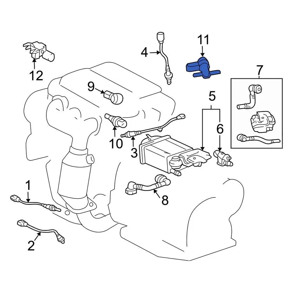 For Toyota Camry 2002-2006 Toyota 2586062010 Vapor Canister Purge Solenoid Foto 4 de 4