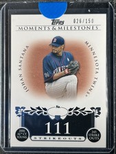 Santana, Johan - 2008 Moments & Milestones - Card #87 - Strikeouts 111 - 26/150