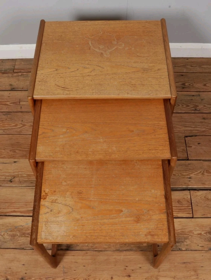 Vintage G-Plan Quadrille Nest Of Tables MCM Mid-century Modern Furniture Design - Image 2 of 3