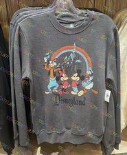 Disneyland New 2026 Mickey & Friends Castle Gray Pullover Sweatshirt *All Sizes*