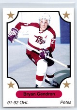 1991-92 7th Inning Sketch OHL Bryan Gendron Rookie Peterborough Petes RC #141