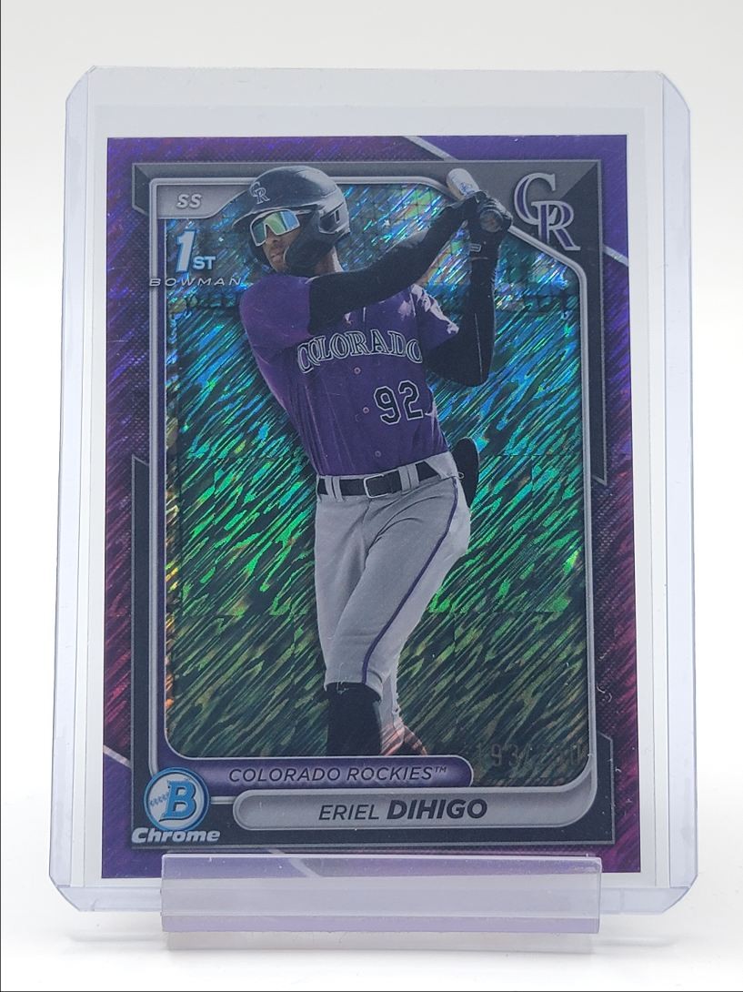 ERIEL DIHIGO 2024 BOWMAN CHROME 1ST PURPLE SHIMMER ROCKIES /250 Q3351