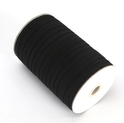 Braided Elastic 1/4 Inch Wide 144 Yards Black Sewing Band Knit Flat Cord