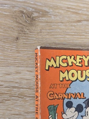 1934 Mickey Mouse At The Carnival Childrens Book Whitman