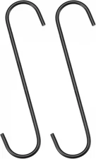 S Hanging Hooks, 8Inch/200Mm Extra Long Steel Hanger, Indoor Outdoor Uses for Ga