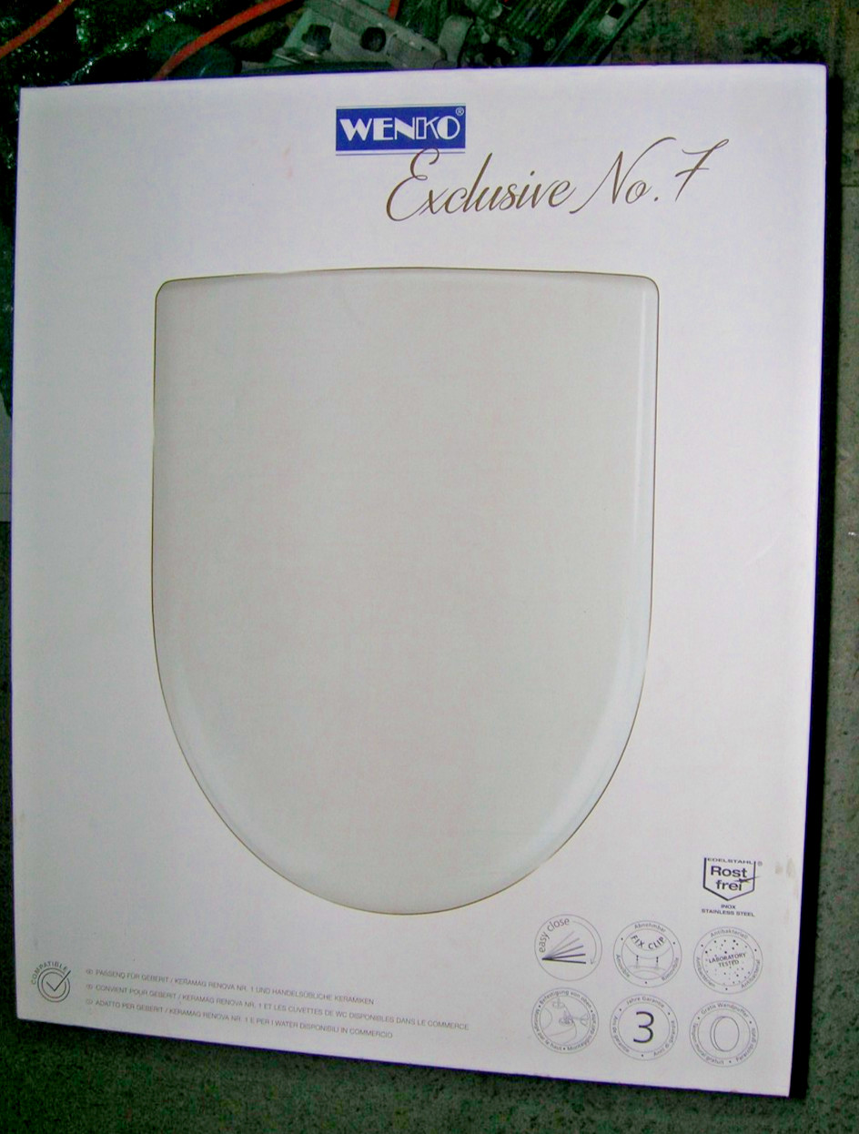 Abattant WC Wenko résistant aux rayures pour remplacer un siège usé de 45 cm
