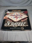 Vintage Scrabble Deluxe Edition Crossword Game Milton Bradley 1989 Complete