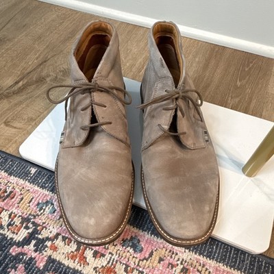 ECCO Men's Brown Leather Chukka Ankle Boots Lace Up Round Toe Rubber Sole EU 44