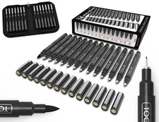 Micro-Line 14 Pens With Case, Fineliner, Multiliner, Archival Ink, Waterproof...