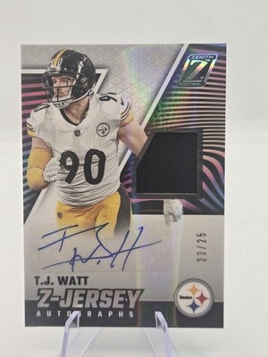 2023 Zenith Z-Jersey Autographs TJ WATT Auto /25 Steelers DPOY
