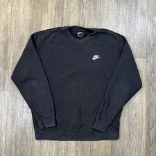 Nike Mens Crewneck Sweatshirt Sportswear Club Fleece Size M Black BV2662-010