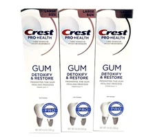 Crest Pro-Health Gum Detoxify Deep Clean Fluoride Toothpaste 3x 4.6 oz Tubes
