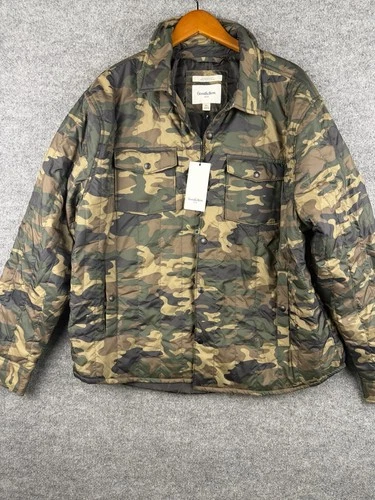 NWT Target Mens Camo Jacket Good fellow XL Green Camouflage Wind Resistant - product listing photo