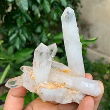 235G Natural Clear White Quartz Crystal Cluster Rough Healing Specimen